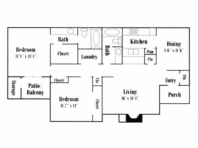 2BR/2BA - Belmont Estates