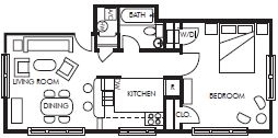 1BR/1BA - Roanoke Court Apartments