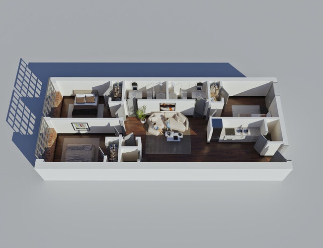 Standard 3 Bedroom, 2 Bathroom - LL Sams Apartments