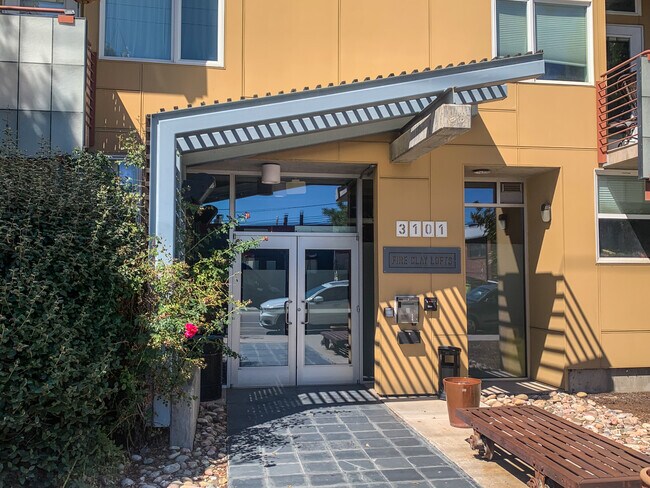 Front door on Blake Street. Accessible with door code for keyless entry. - 3101 Blake St