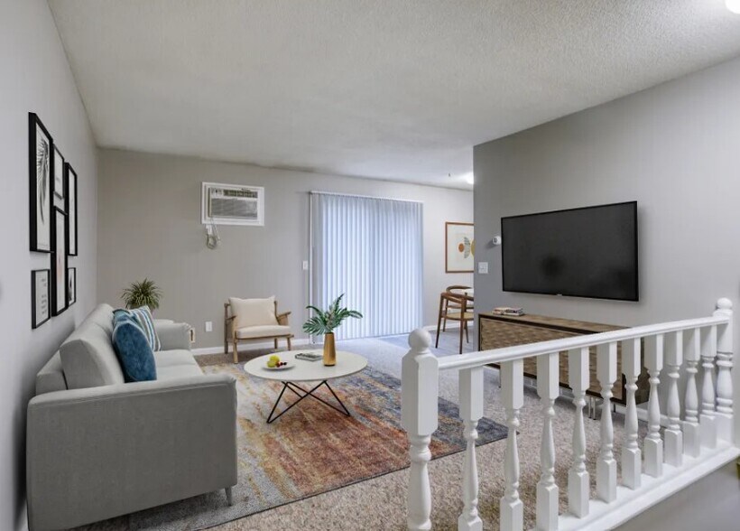 1BR, 1BA - 1,098SF - Living Room - The Neighborhood at Englewood