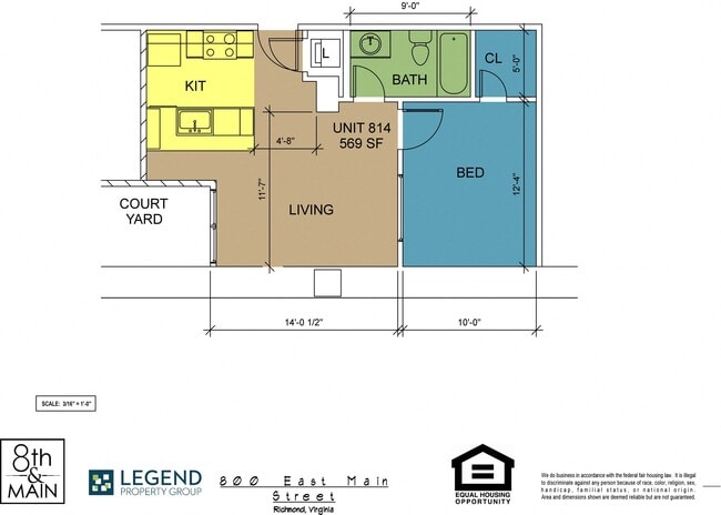 Floorplan - 8th and Main - All Utilities Included