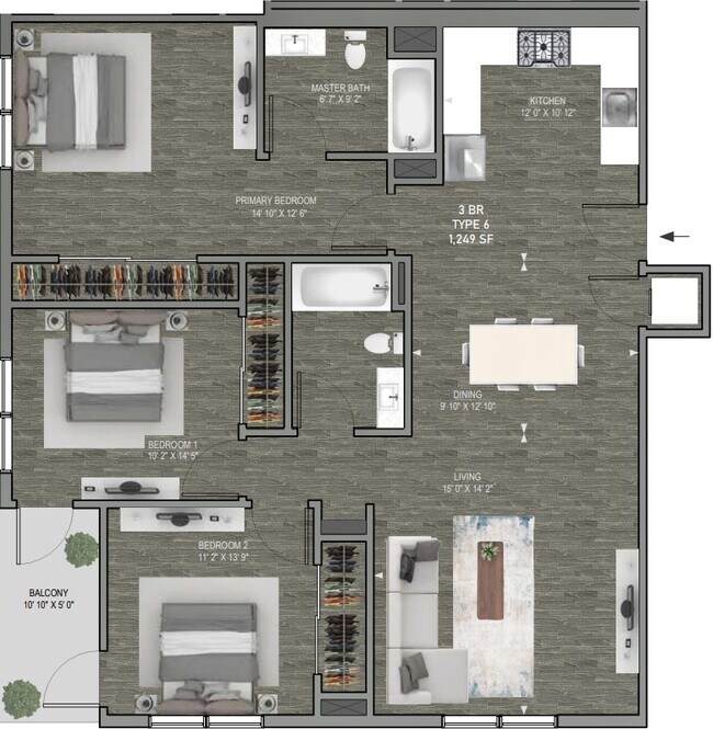 Floorplan - Pine on Gramercy