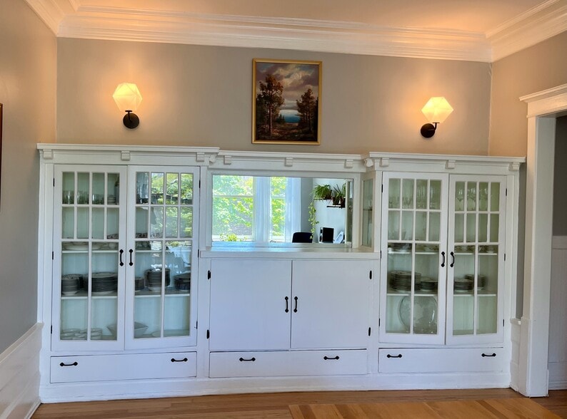 Original buffet restored in white. - 5142 S Greenwood Ave