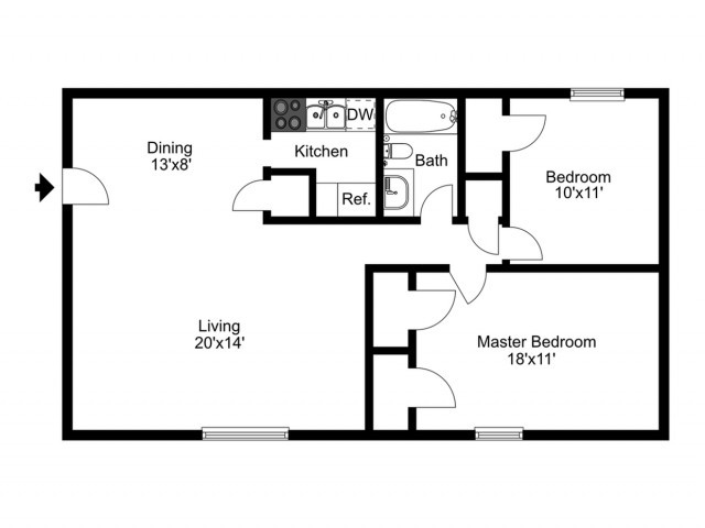 Two Bedroom - Hollow Run Apartments