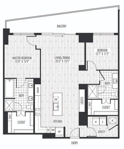 B2 Floor Plan - The Residences at La Colombe d'Or