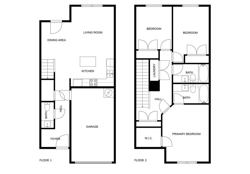 Floor plan for 3 bedroom - 5896 Old Hwy 135 N