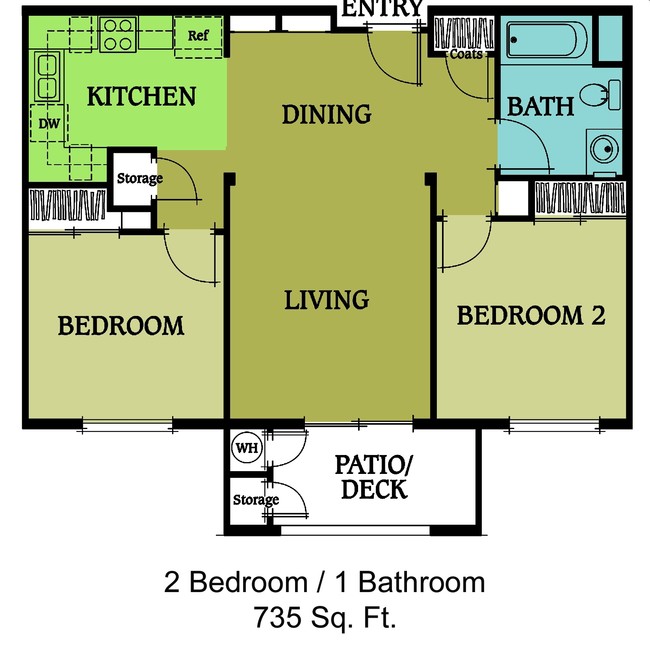 2BR/1BA - Vintage Zinfandel Senior Apartments