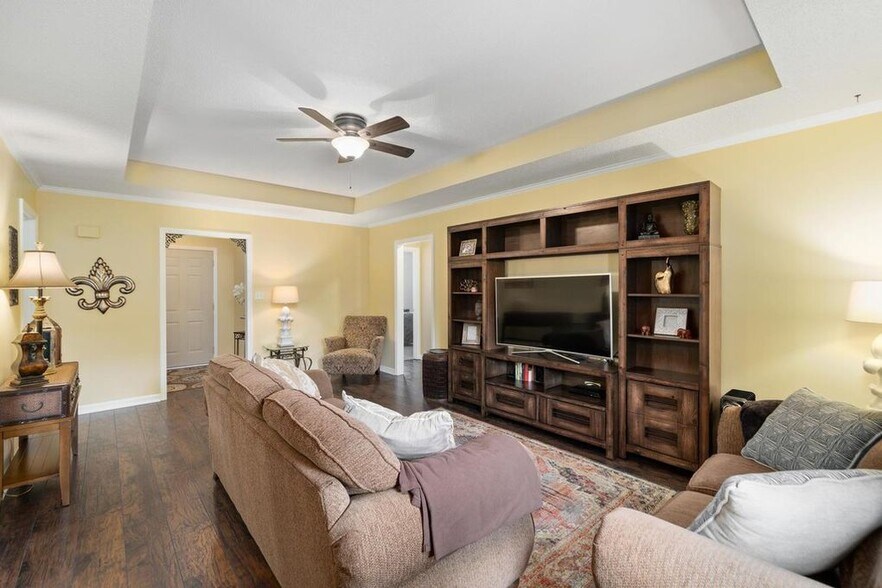 Living Room with tray ceiling - 1102 Tobacco Rd