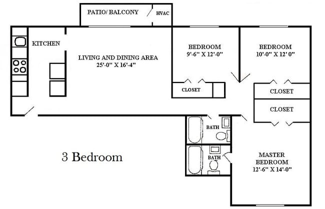 Floorplan - Rolling Hills Apartments