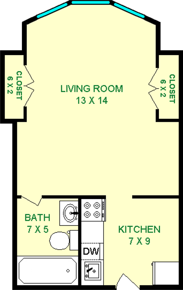 Buddleia Studio Floorplan - Nevilletree