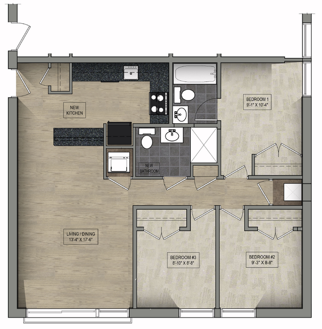 Floorplan - Parkway Overlook Apartments