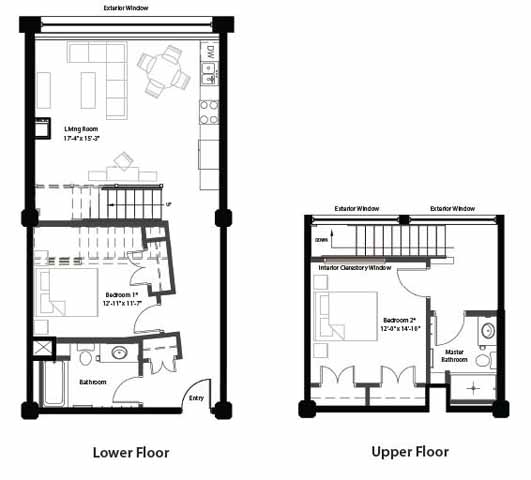 2 Bed 1.5 Bath - Bethune Lofts