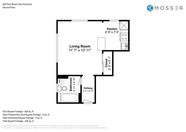 Floorplan - 825 Post St.