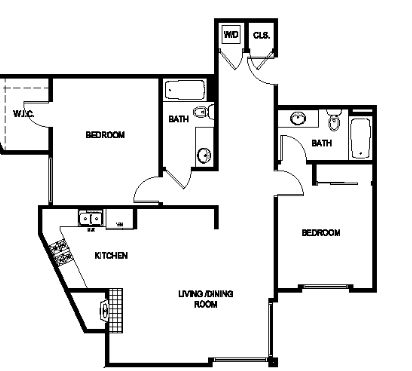 2BR/2BA - The Social Apartments