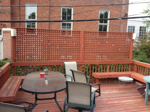 back deck you share with the upstairs folks - 1710 Euclid St NW