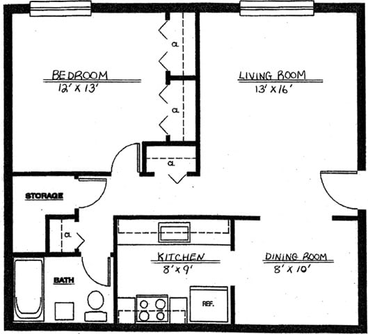One Bedroom Garden Unit - New Brunswick Apartments