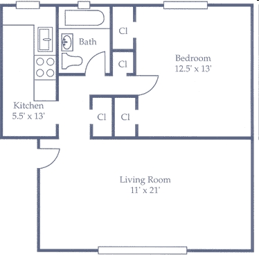 1BR/1BA - Langley Terrace