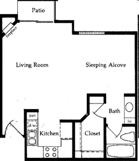 Studio - The Oaks Apartments