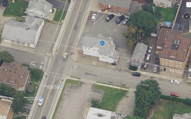 view of building and parking lotb - 636 Ringwood Ave