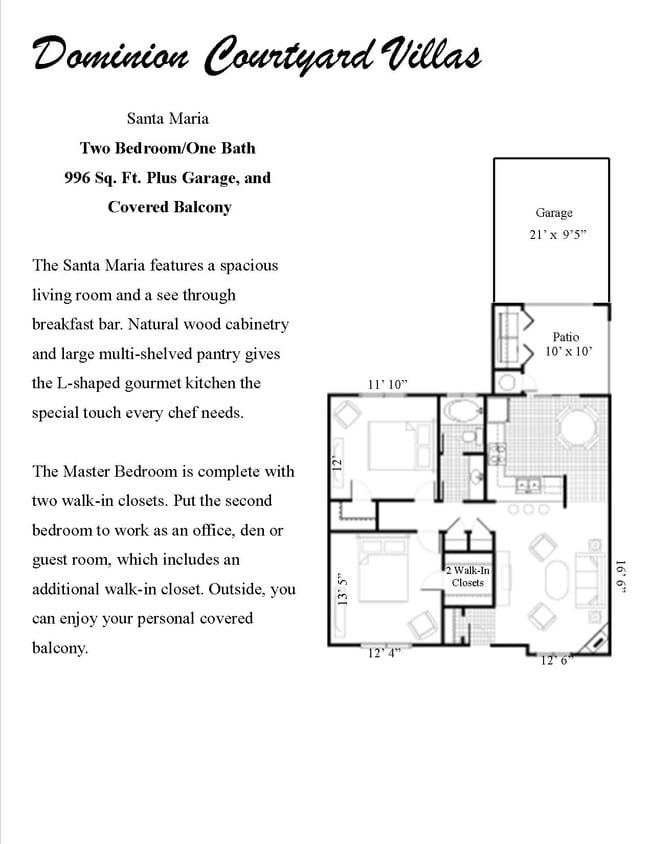 Dominion Courtyard Villas Fresno Ca Apartment Finder