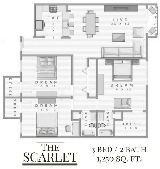 Floorplan - Flats on Youree Apartments