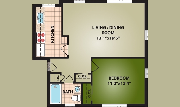 1BR/1BA - Glen Meadows Apartments