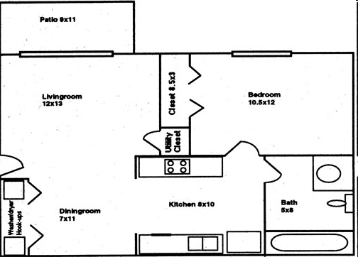 1BR/1BA - Holly Ridge Apartments