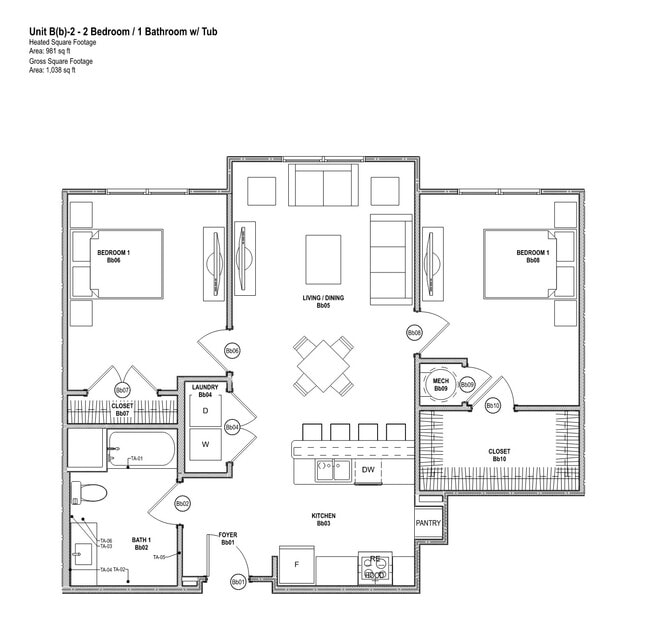 Floorplan - 600 Peters Creek