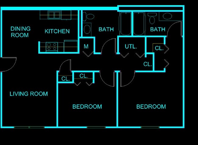 2BR/2BA - Cottonwood Estates