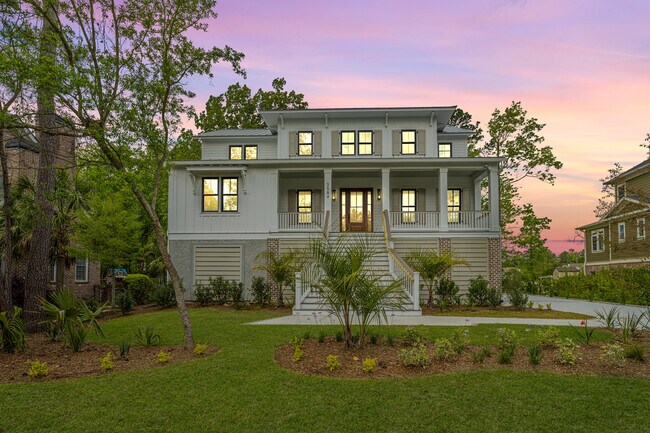 Front view of house at sunset - 3584 Henrietta Hartford Rd