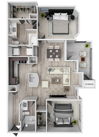 B3 - San Jacinto Floor Plan - 99 at South Winds