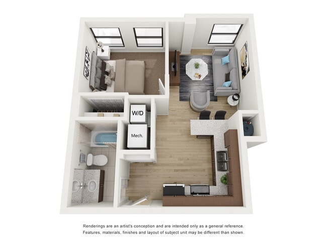 1x1 J - Residences at 150 Bagley