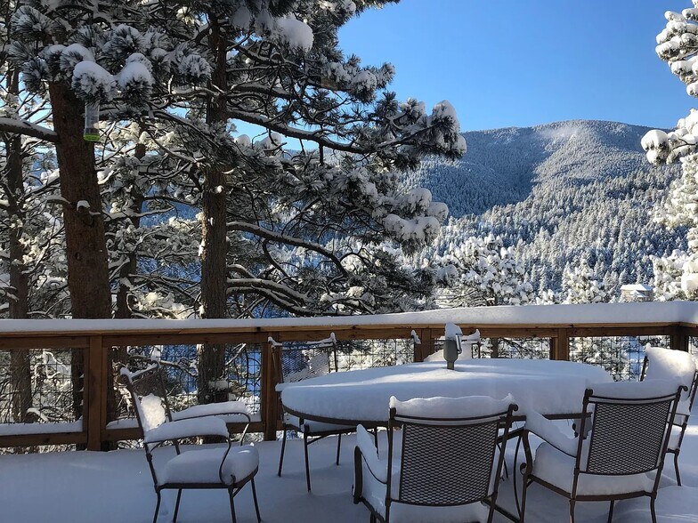 Back deck in winter - 519 Sugarloaf Rd