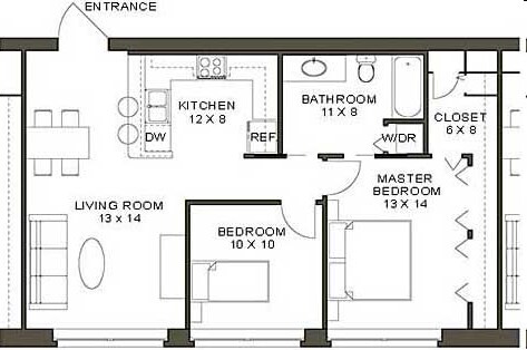 2BR/1BA - 257 Lafayette Center Lofts