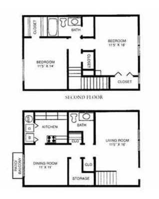 2BR/1.5BA - Burning Tree Apartments