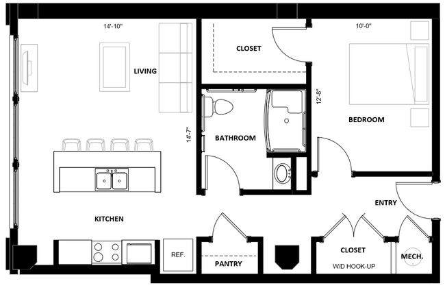 Floorplan - Illinois Street Senior Apartments