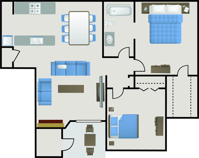 850sqft 2bed1bath.jpg - Stratton Park Apartments