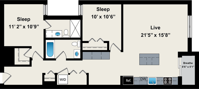 Floorplan - Reside on Jackson