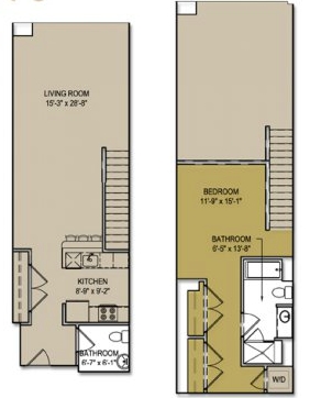 1BR/1.5BA - Canal Lofts