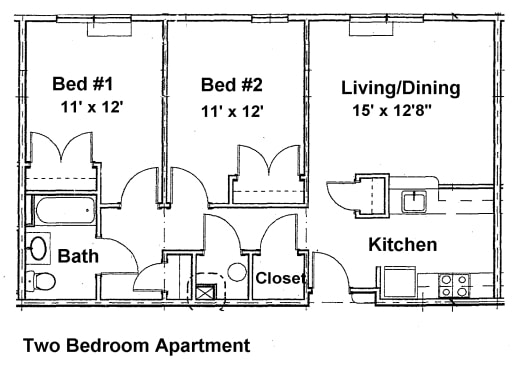 2BR/1BA - Francis Murphy Apartments