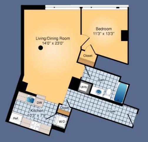 1BR/1BA - The Odyssey Condominiums