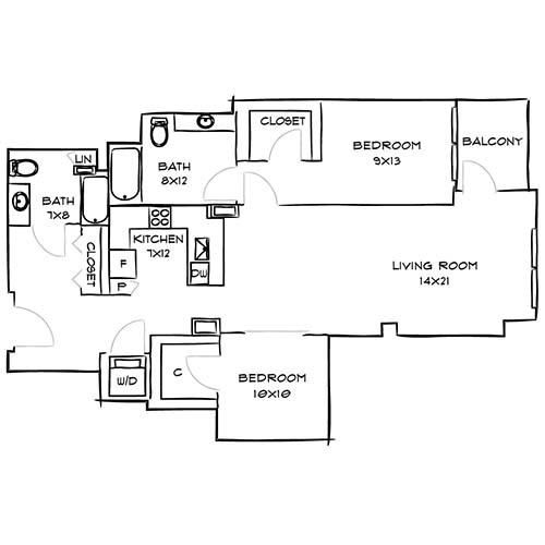 Floorplan - Indigo Apartments