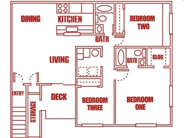 3BR/2BA - Highland Pointe Apartments