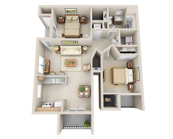 Floorplan - Redstone Ranch Apartments