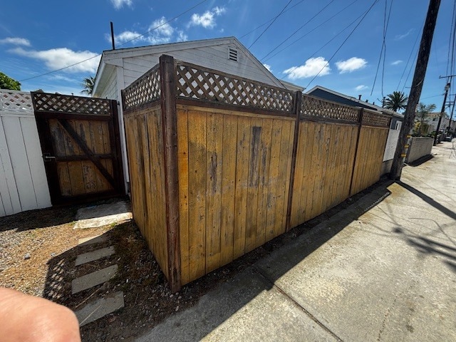 Open gate to private space +parking pot adjacent to gate - 1814 Pacific Beach Dr