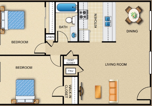 PLAN E - Five Coves Apartment Homes