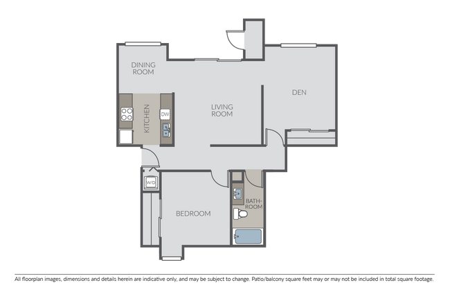 Plan 1D + Den - The Rexford