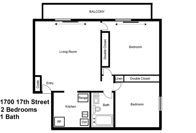 2BR/1BA - 1700 17th St