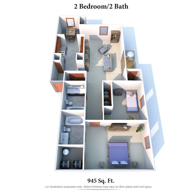 Floorplan - Four Worlds Apartments